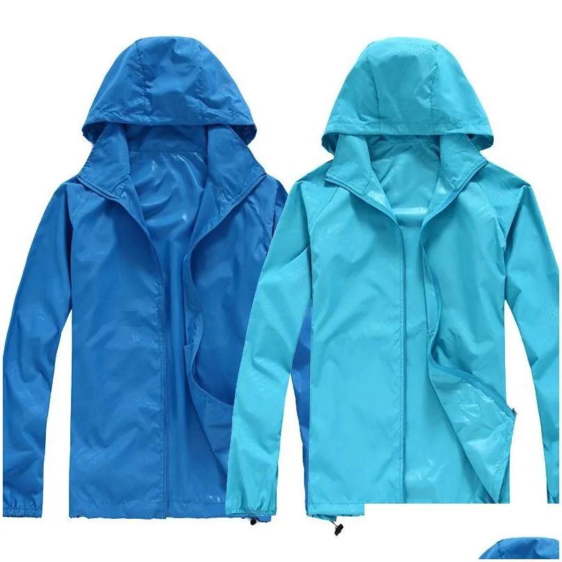 Womens Jackets Fashion Quick Dry Skin Waterproof Windbreaker Sun Protection Anti-Uv Coats Outdoor Sports Clothing Cam Jacket 10Pcs P