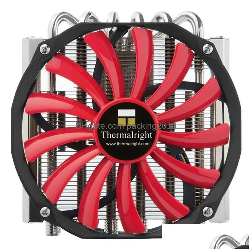 Fans & Coolings Computer Thermalright Axp200R 6 Heat Pipe Cpu Cooler 7M Height Htpc Itx Cooling Fan For Intel 1155 1156 2011 2066 Amd Dh4Ty