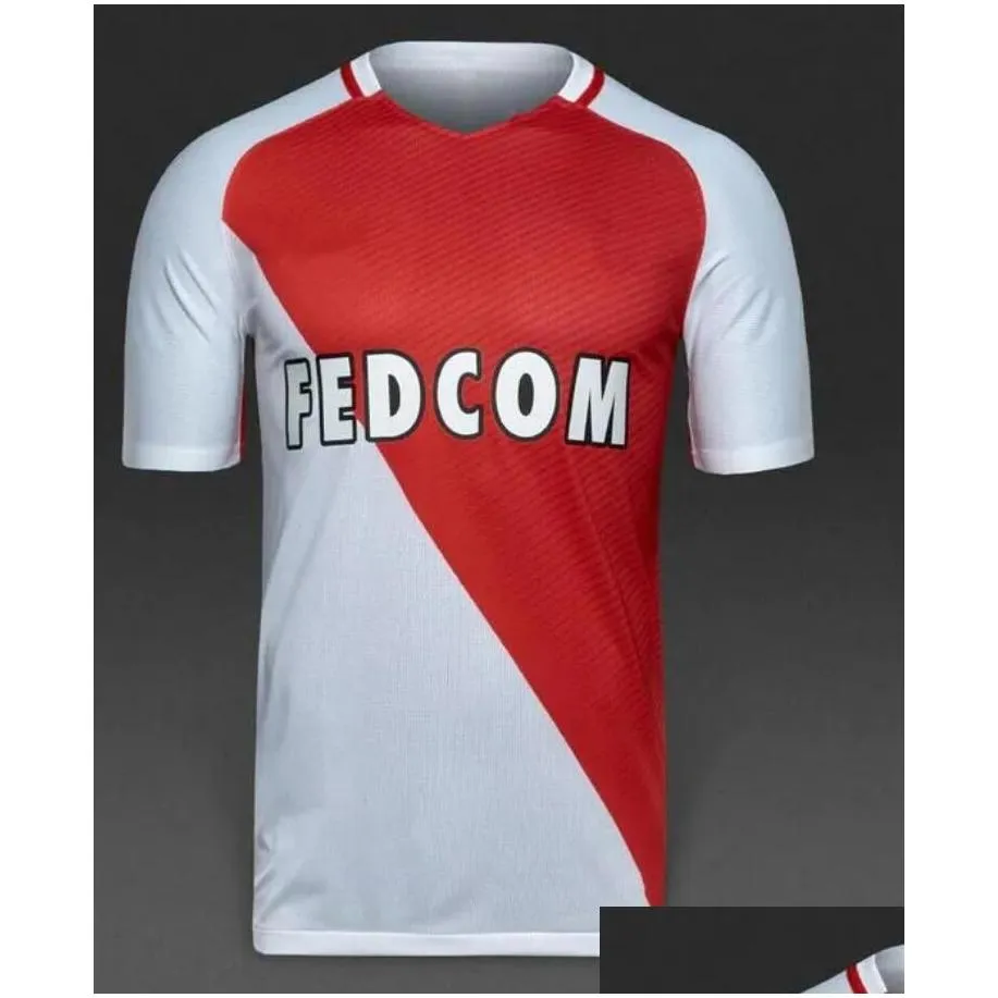 16 17 As Monaco Soccer Jerseys Home MBAPPE FALCAO BERNANDO CARRILLO GERMAIN FABINHO League Champion Maillot De Foot For Men