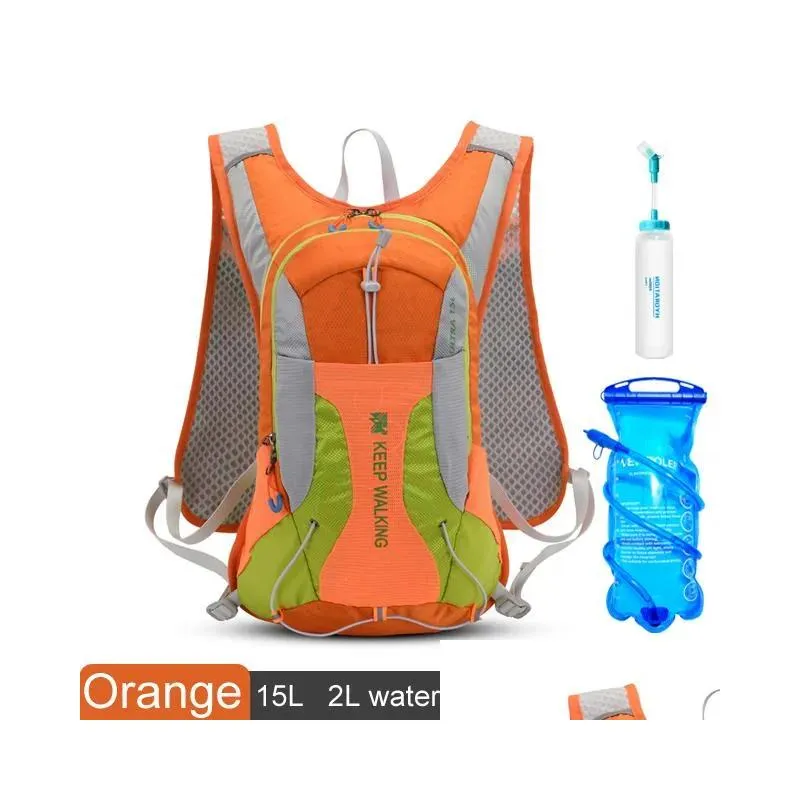 Outdoor Bags 15L Sport Bag Sports Backpack Women Men Hydration Vest Pack For Running Cycling Hiking 400ML2L Water7725679