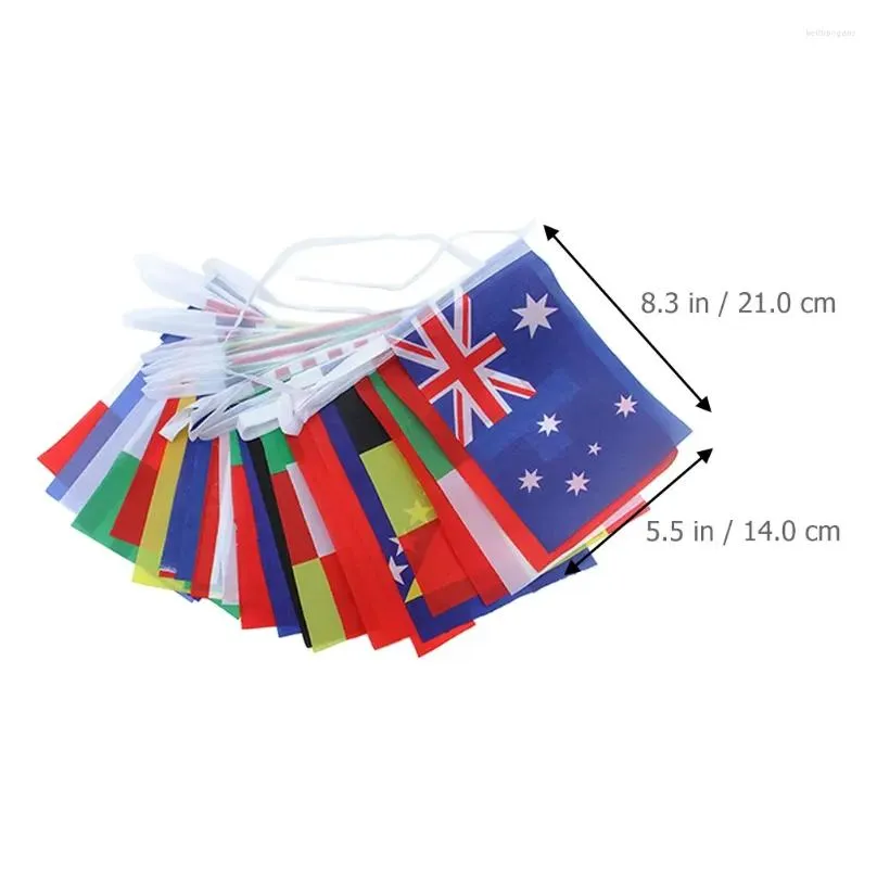 Party Decoration 1 Set Countries String Flag World Flags Pendant International Pull For