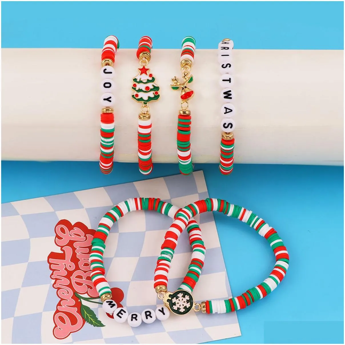 heishi clay bead bracelet set women colorful stackable vinyl disc polymer beaded stretch bracelets preppy bohemian summer beach charm jewelry for christmas