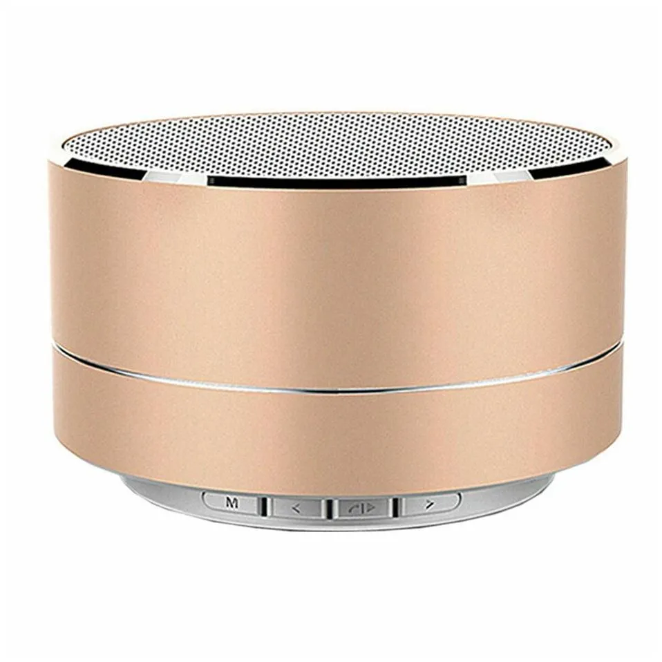 Portable Speakers Mini A10 Bluetooth Speaker Wireless Hands With Fm Tf Card Slot Led O Player For Mp3 Tablet Pc In Box Drop Delivery Dh8Yx