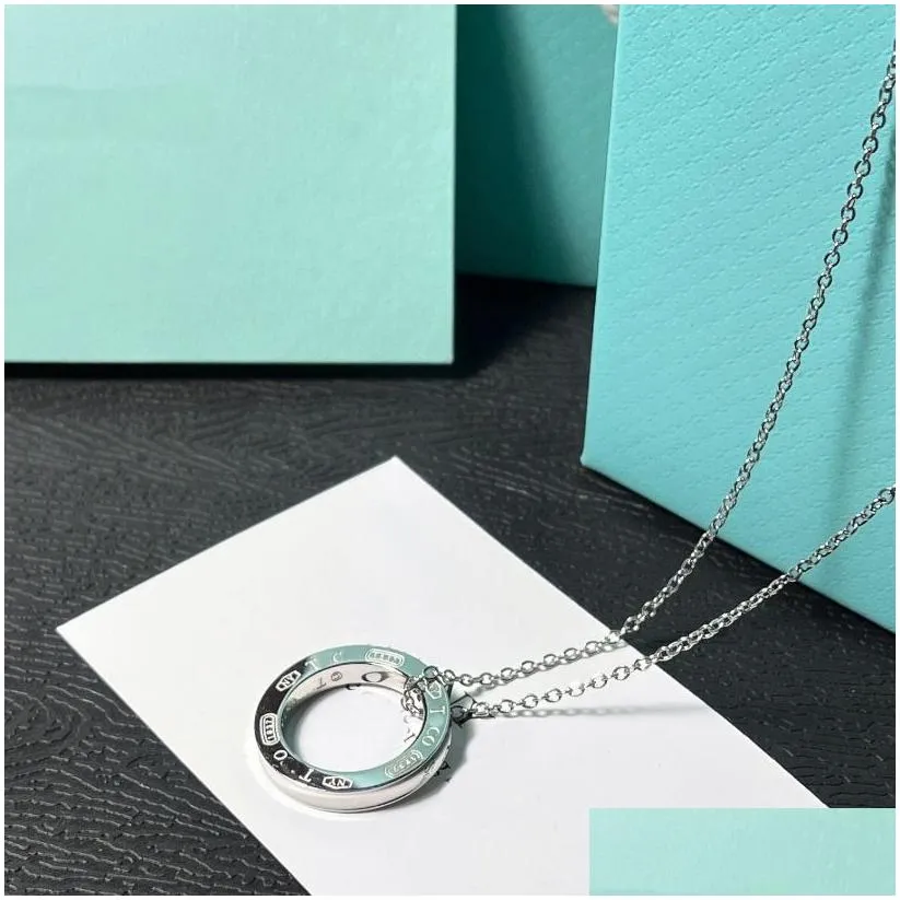 Silver Plated Love Necklace High Quality Circular Letter Chain Necklace Summer Fashion New Jewelry Necklace Youth Style Accessories Gift Jewelry