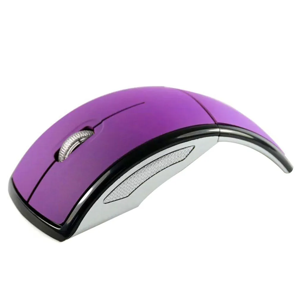 foldable wireless computer mouse arc touch 2.4g slim optical gaming folding mause with usb receiver for pc laptop
