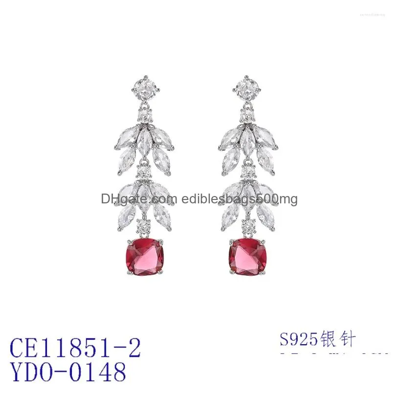 Dangle Chandelier Earrings Cubic Zircon For Wedding Womens Earring Girl Gatherings Jewelry Accessories Ce11851 Drop Delivery Dh51J