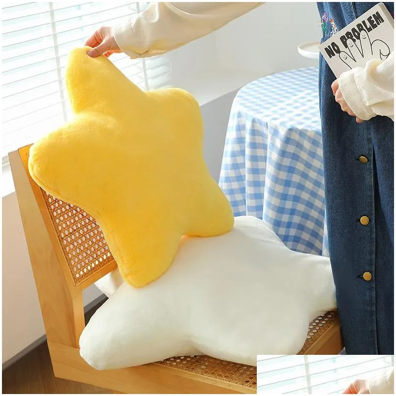 Nordic Little Star Pillow Super Soft and Cute Plush Toy Sleep Pillow Soft Girl Gift Girl Heart Cream Color