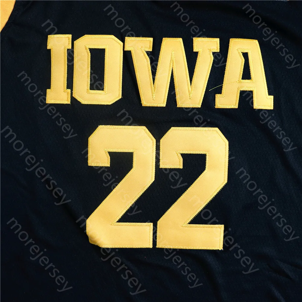 2024 Final Four Jerseys 4 Women College Indiana Caitlin Clark Basketball Iowa Hawkeyes 22 Jersey NCAA Black White Yellow Navy Men Youth Size S-3XL