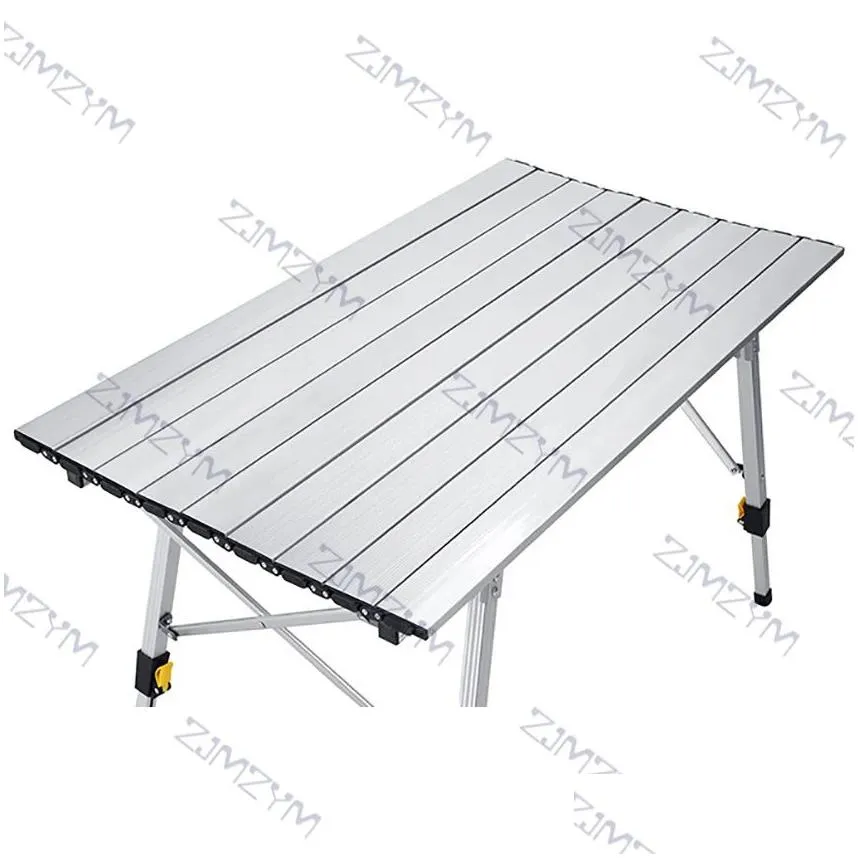 Furnishings Outdoor Folding Table Camping Aluminium Alloy Picnic Table Waterproof Durable Folding Table Desk Ultralight Design