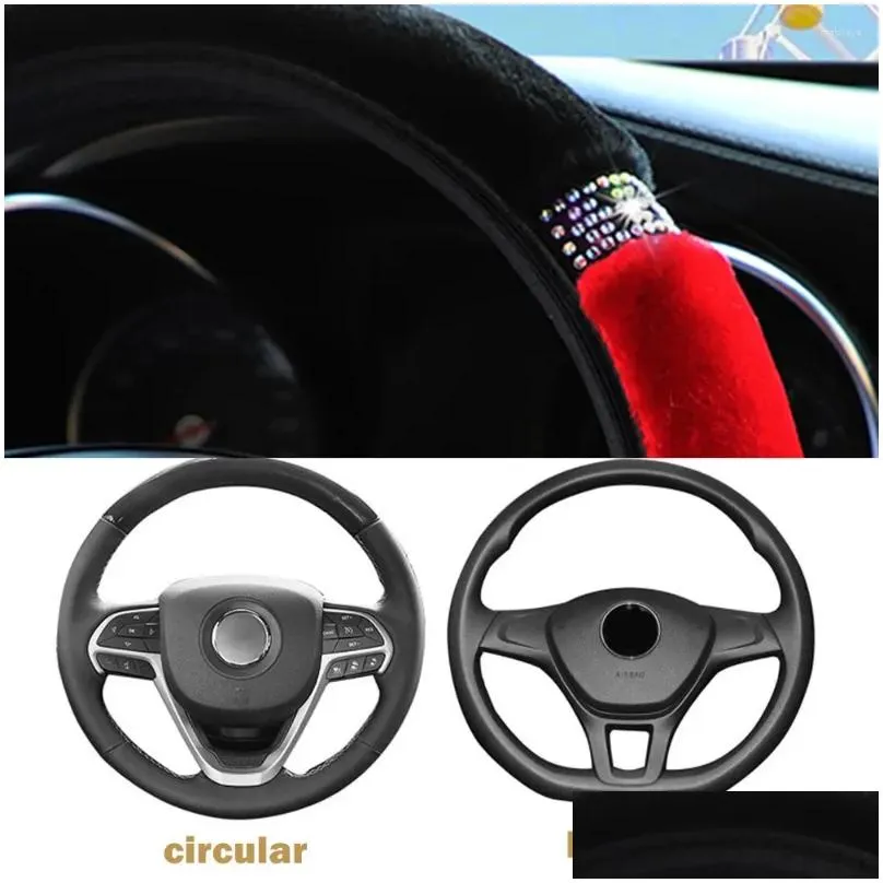 Steering Wheel Covers Diameter 37-38cm Car-styling Interior Accessories Steering-Covers Car Cover