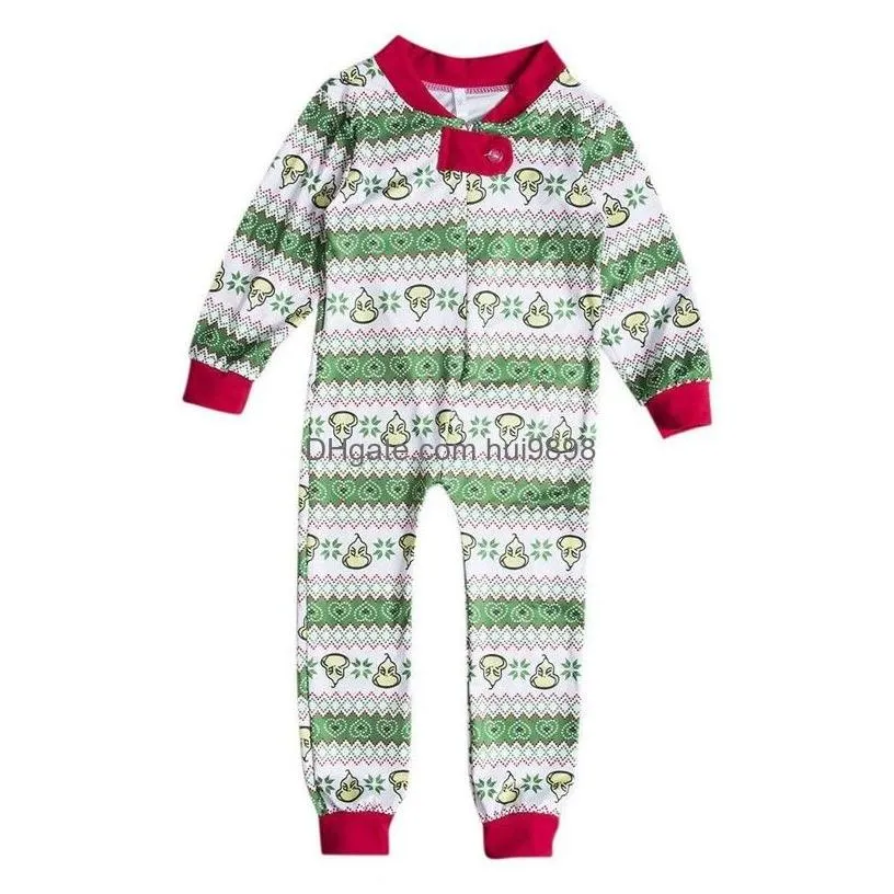 Family Matching Outfits Christmas Pajamas Clothes Mother Daughter Romper Jumpsuit Father Son Mon Year Drop Delivery Baby Kids Matern