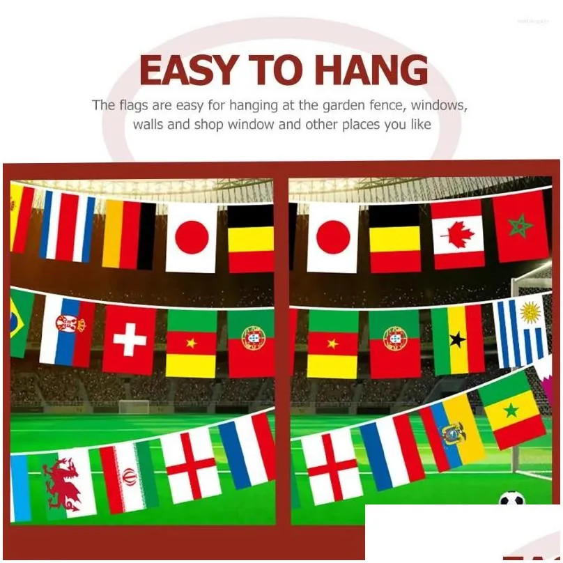 Party Decoration 1 Set Countries String Flag World Flags Pendant International Pull For