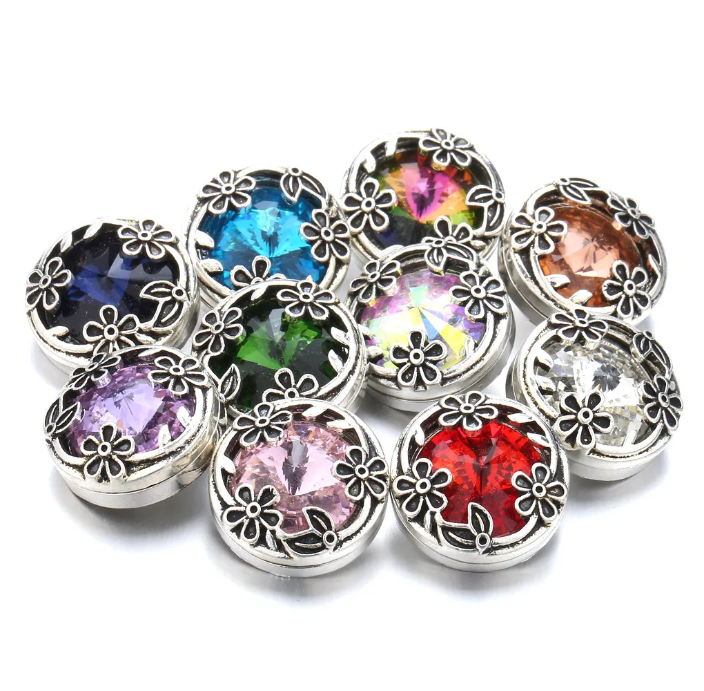 Clasps & Hooks Fashion Crystal Cross 18Mm Snap Button Jewelry Vintage Rhinestone Engraved Noosa Chunks Diy Ginger Charms Bracelet Neck Otrpg