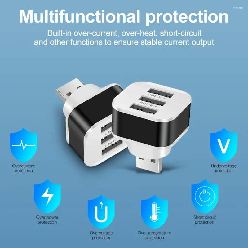 hub multi usb 2.0 splitter 3-in-1 ports extender adapter port for pc computer accessories