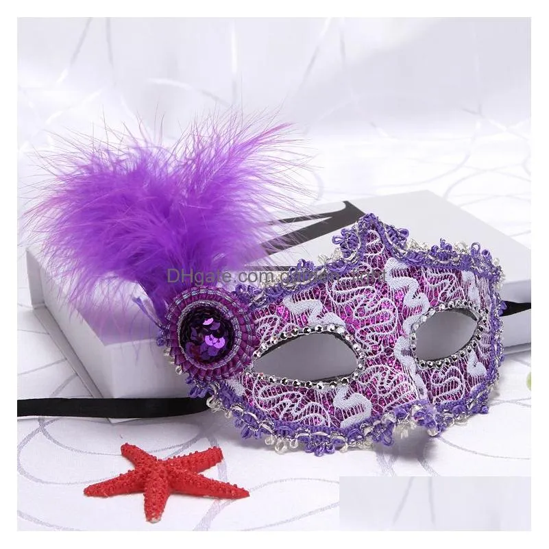 Other Festive Party Supplies Ball Top Hat Plus Side Feather Mask Little Princess Beauty Drop Delivery Home Garden Dhzht