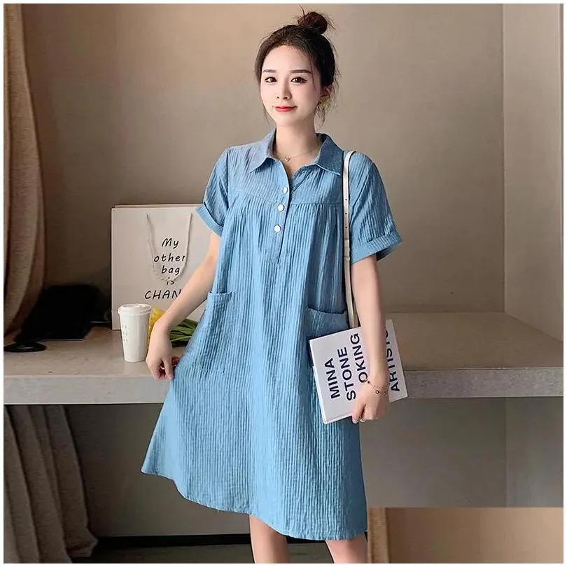 Women`s T-Shirt Dress Summer 2021 Large Size Loose Mid-Length Slimming Casual Short-Sleeved Shirt