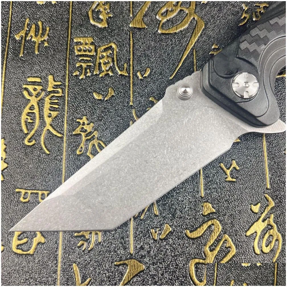 Special Offer A6704 High Quality Flipper Folding Knife 7Cr13Mov Stone Wash Tanto Blade CNC G10 Handle Ball Bearing Outdoor Camping Hiking EDC Folder