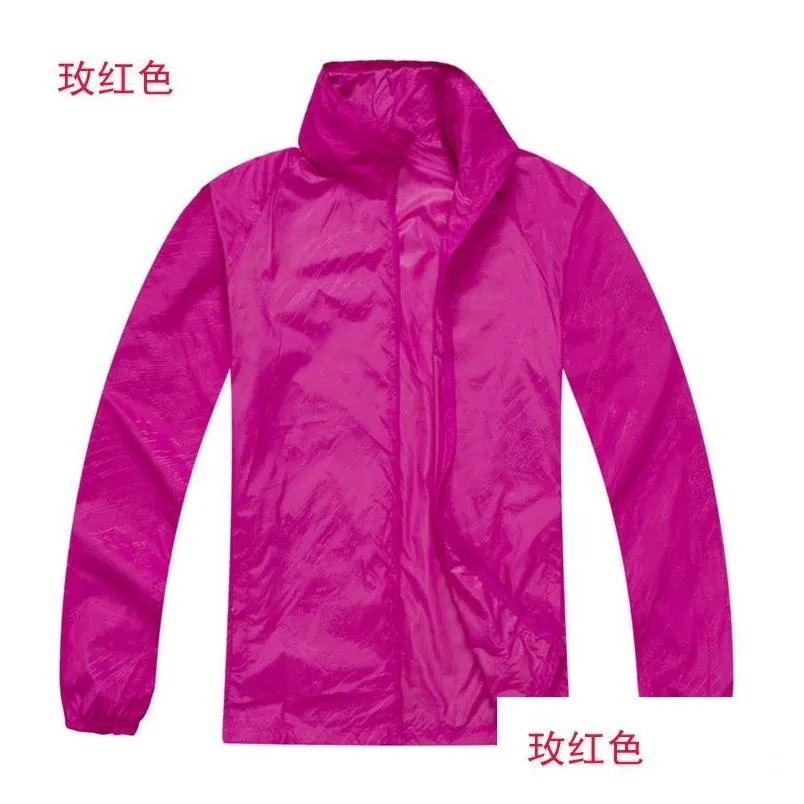 Womens Jackets Fashion Quick Dry Skin Waterproof Windbreaker Sun Protection Anti-Uv Coats Outdoor Sports Clothing Cam Jacket 10Pcs P