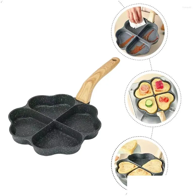 Pans Maifan Stone Omelette Pan Wooden Cooking Utensils Non Stick Fry Household Pancake Egg Cooker