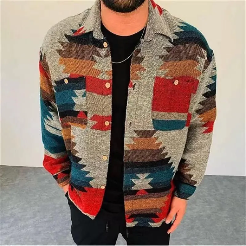 Men`s Jackets Youth Lapel Jacket Slim Casual Harajuku Plaid Autumn And Winter Warm Business Novelty