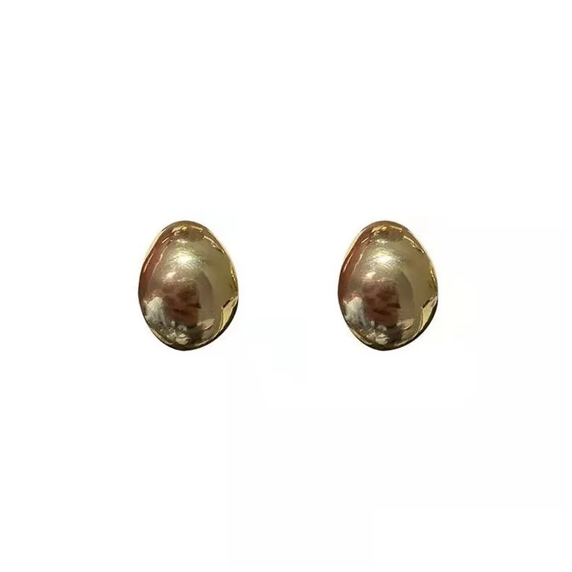 Stud Gold Hoop Earrings For Women Designer Half Moon Sphere Thick Chunky Ladies Stainless Steel Sier Earring 925 Jewelry Drop Deliver Otzbt