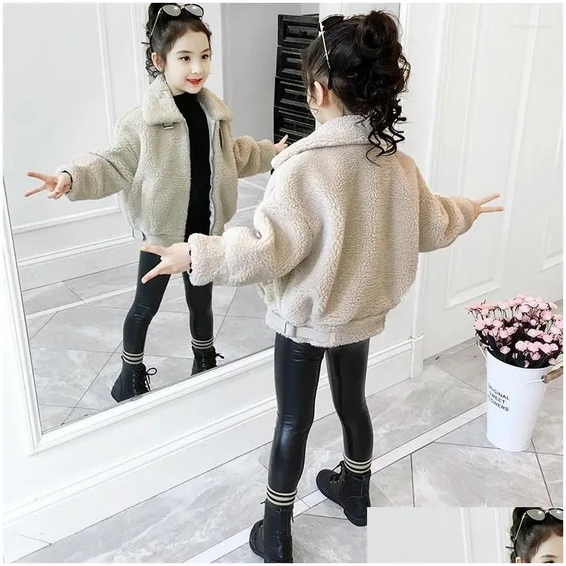 Jackets Girls Baby`s Kids Coat Jacket Outwear 2024 Jean Velvet Thicken Winter Autumn Overcoat Top Outdoor Teenagers Children`s