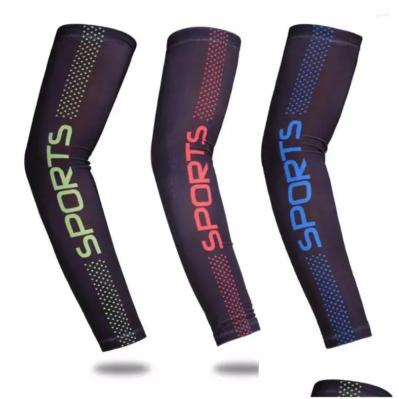 Knee Pads Comfortable Breathable Pattern Letter Summer Sunscreen UV Protection Silk Sleeves Man Arm Warmers Gloves