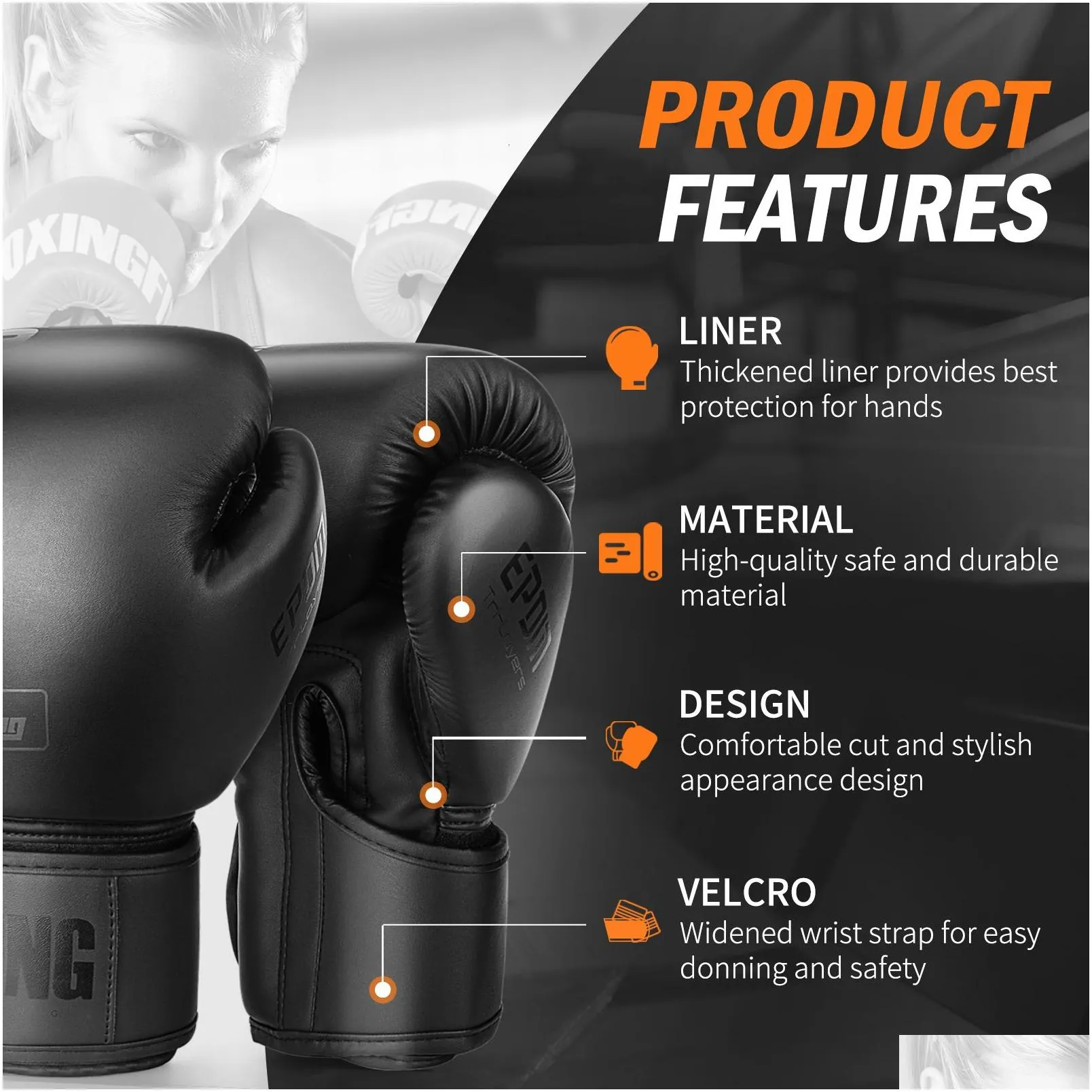 Sports Gloves Fixing 10 12 14 16 Oz Boxing Pu Leather Muay Thai Pipe De Boxeo Fighting Mma Beach Bag Training Drop Delivery Dh62B