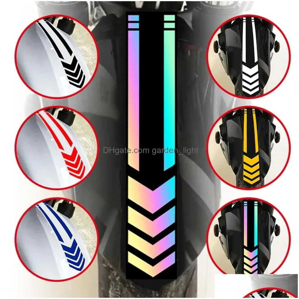 Other Festive Party Supplies Personalized Motorcycle Fender Car Sticker Reflective Arrow Line Warning Electric Vehicle Vinyl Decal Dha3P