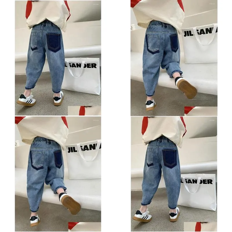 Trousers Children Denim 2024 Infant Girls Loose Casual Pants Toddler Boys Harem Kids Fashion Versatile Spring Jeans