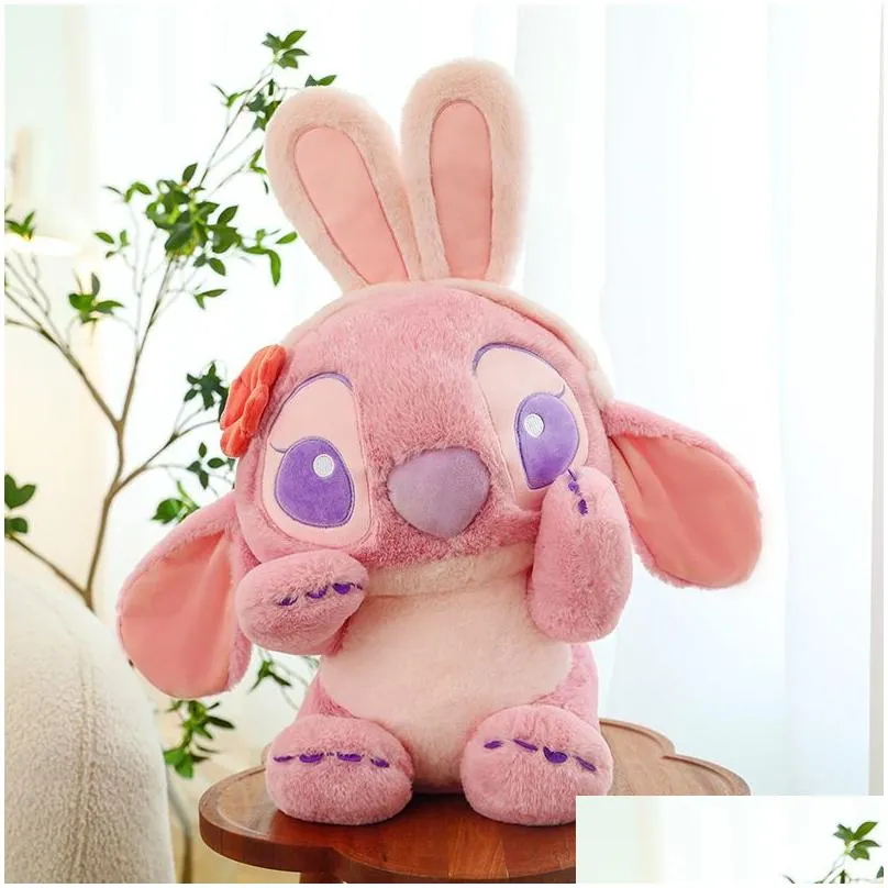 Stuffed & Plush Animals Wholesale Cartoon 40Cm P Toy Starry Baby Stitch Doll Hine Couple Pillow Car Mounted Accessories Creative Toys Otu7A