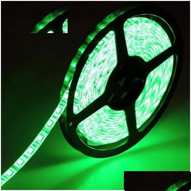  ship 100m lot strips 3528 5050 smd rgb 12v waterproof non-waterproof led flexible strips light 300 leds 5m double side good