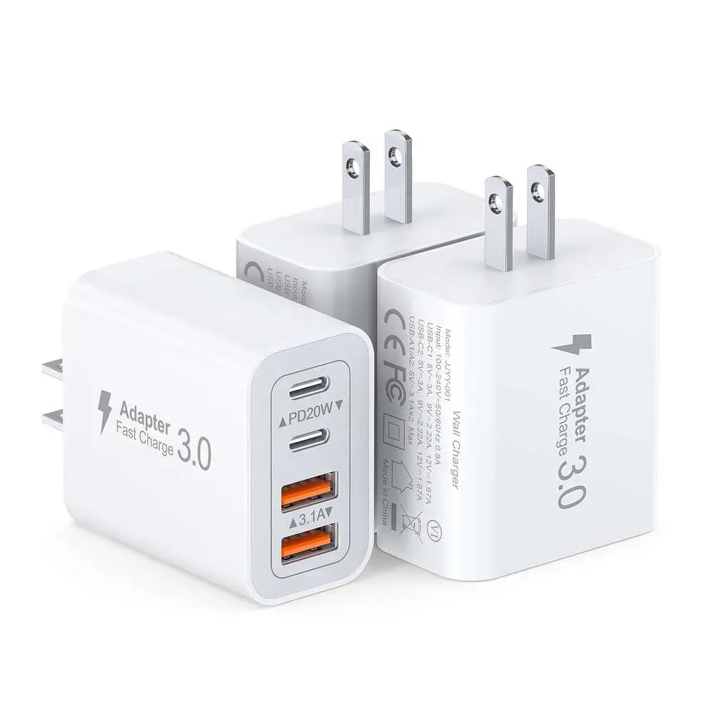 40w usb c  block, dual pd&qc wall plug adapter, compatible with iphone 15/14/13/12, ipad