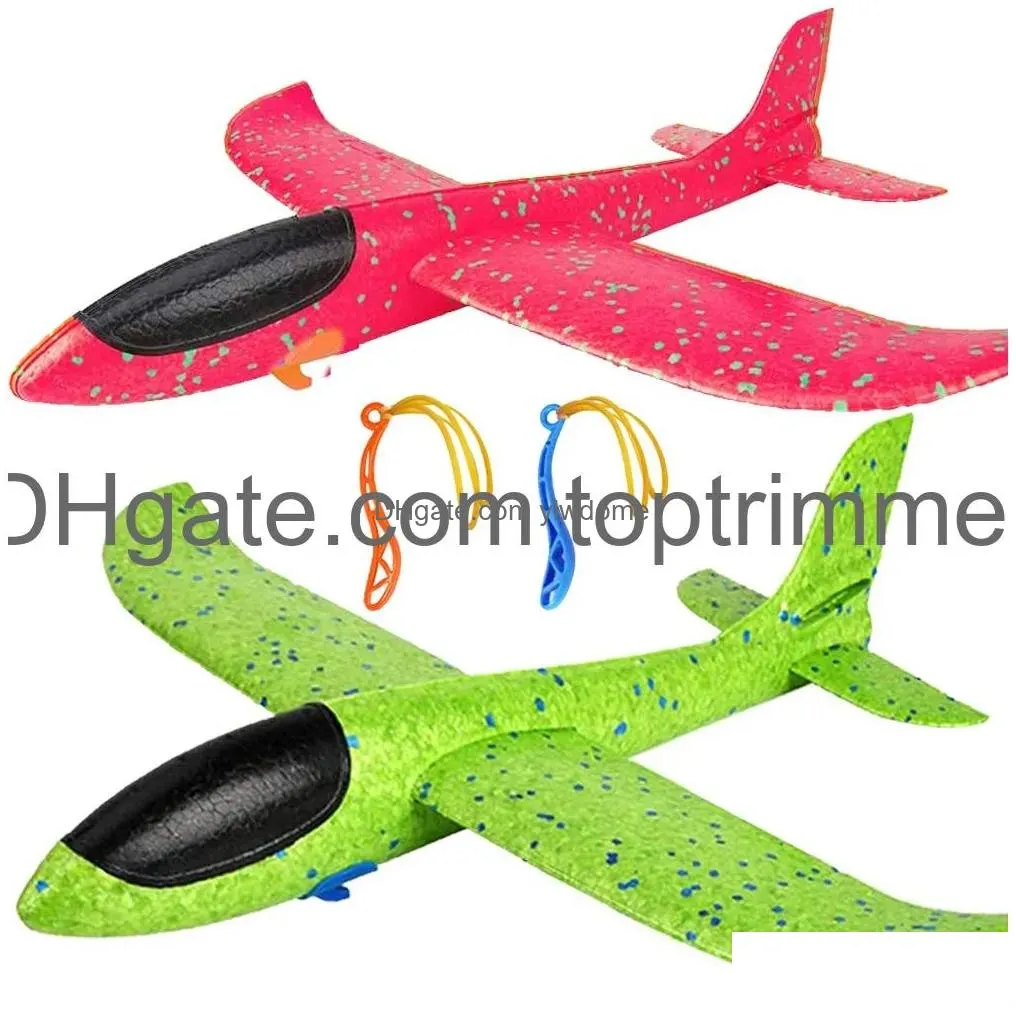 Led Flying Toys Ijo Light Airplane Toys175 Large Throwing Foam Plane2 Flight Modes Glider Planeoutdoor For Kidsflying Gift Boys Drop Dhrgj