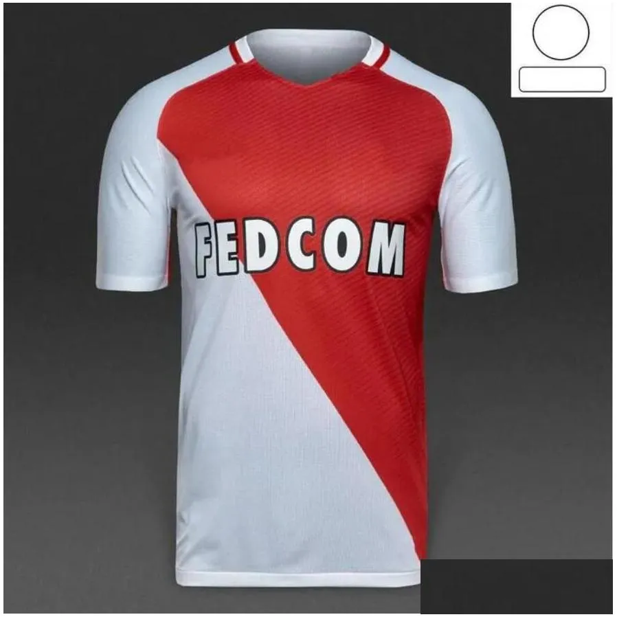 16 17 As Monaco Soccer Jerseys Home MBAPPE FALCAO BERNANDO CARRILLO GERMAIN FABINHO League Champion Maillot De Foot For Men