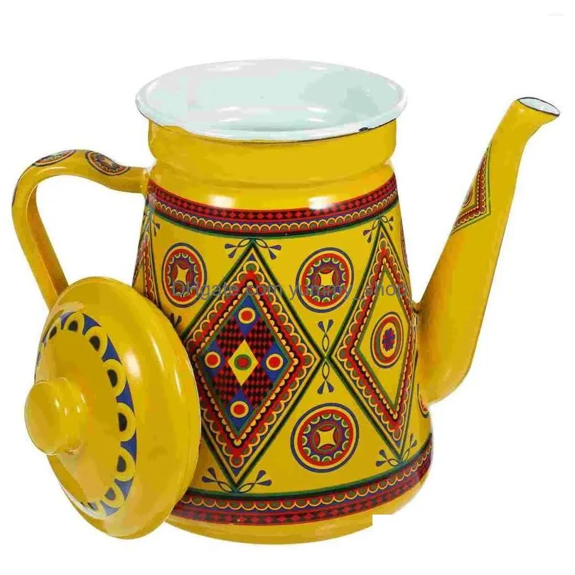 dinnerware sets outdoor water kettle camping coffee pot enamel heating home supply