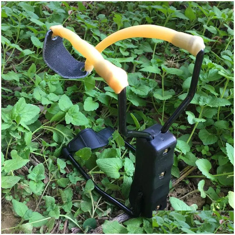 Powerful Slingshot Professional slingshot with Wrist Support Latex Band Outdoor Hunting Steel Sling Shot Kids Toys Catapult