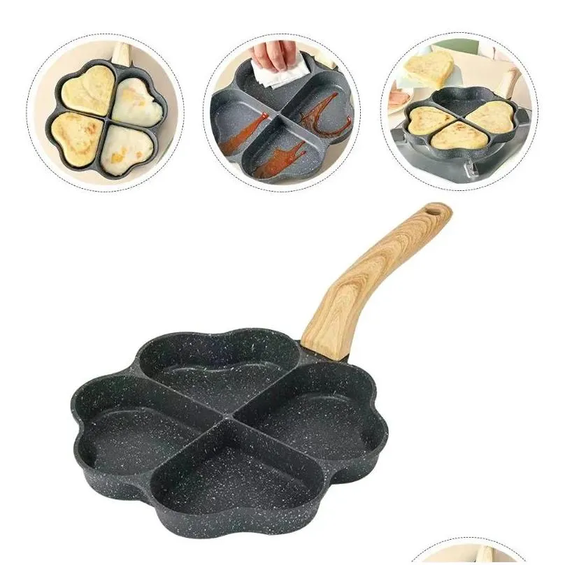 Pans Maifan Stone Omelette Pan Wooden Cooking Utensils Non Stick Fry Household Pancake Egg Cooker