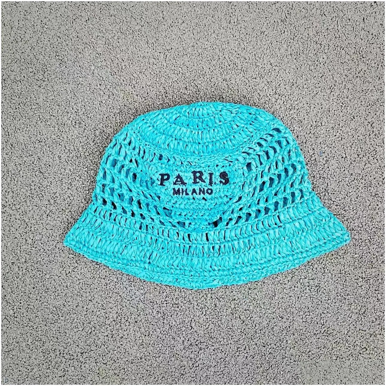 Wide Brim Hats Fashion Designer Bucket Hat Summer Tide St Shade Protection Beach Hand Woven Fishermans Cap Drop Delivery Accessories H Otkv2