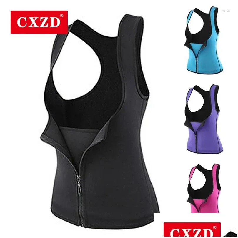 Women`s Shapers CXZD Women Sweat Waist Trainer Vest Slimming Corset Weight Loss Body Shaper Sauna Compression Shirt Belly Girdle Tops