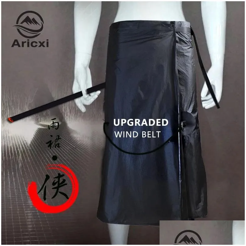 Shelters Aricxi Ultra Light Upgraded 15D Silicone Coated nylon Cycling Camping Hiking Rain Pants Lightweight Waterproof Rain Skirt