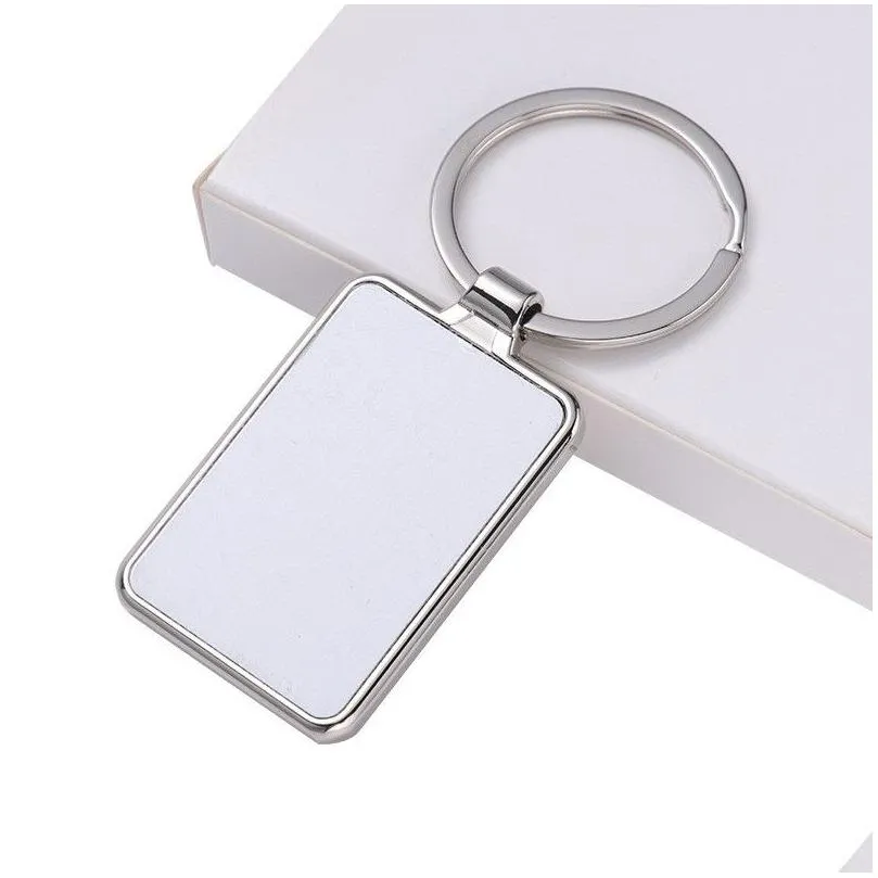 sublimation blank diy keychains heart round designer keychain wallet handbag square lover keychains car key ring for woman man valentines day christmas