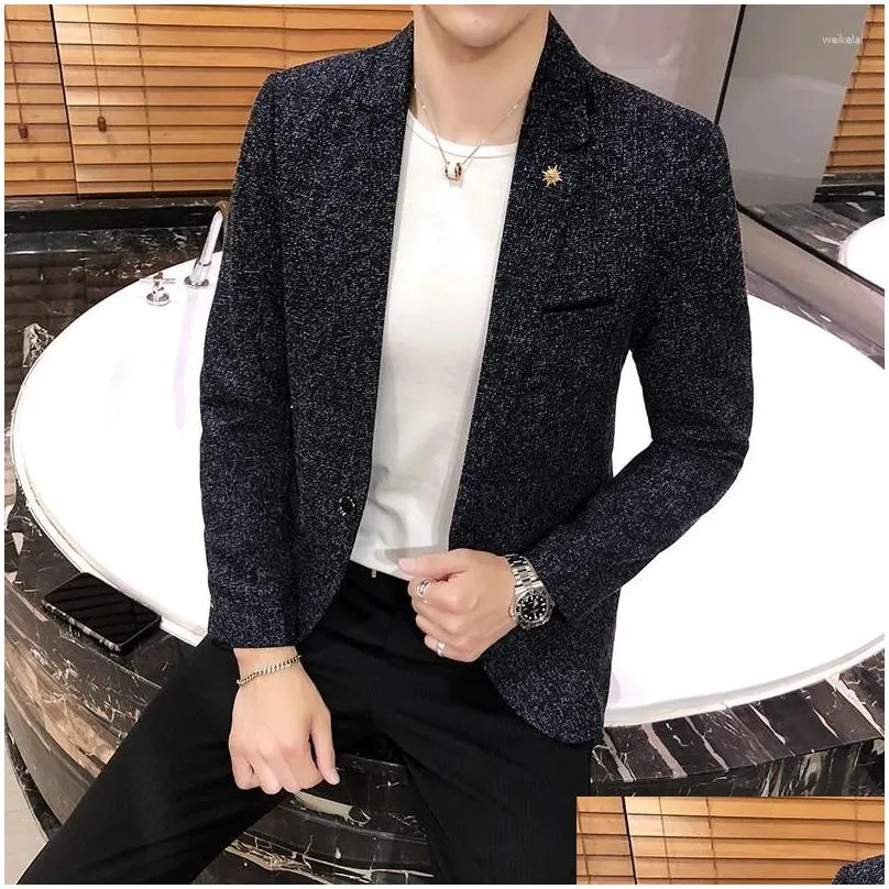 Men`s Suits Light Luxury High-end Single Western Coat 2024 Spring And Autumn Casual Suit British Small Trend