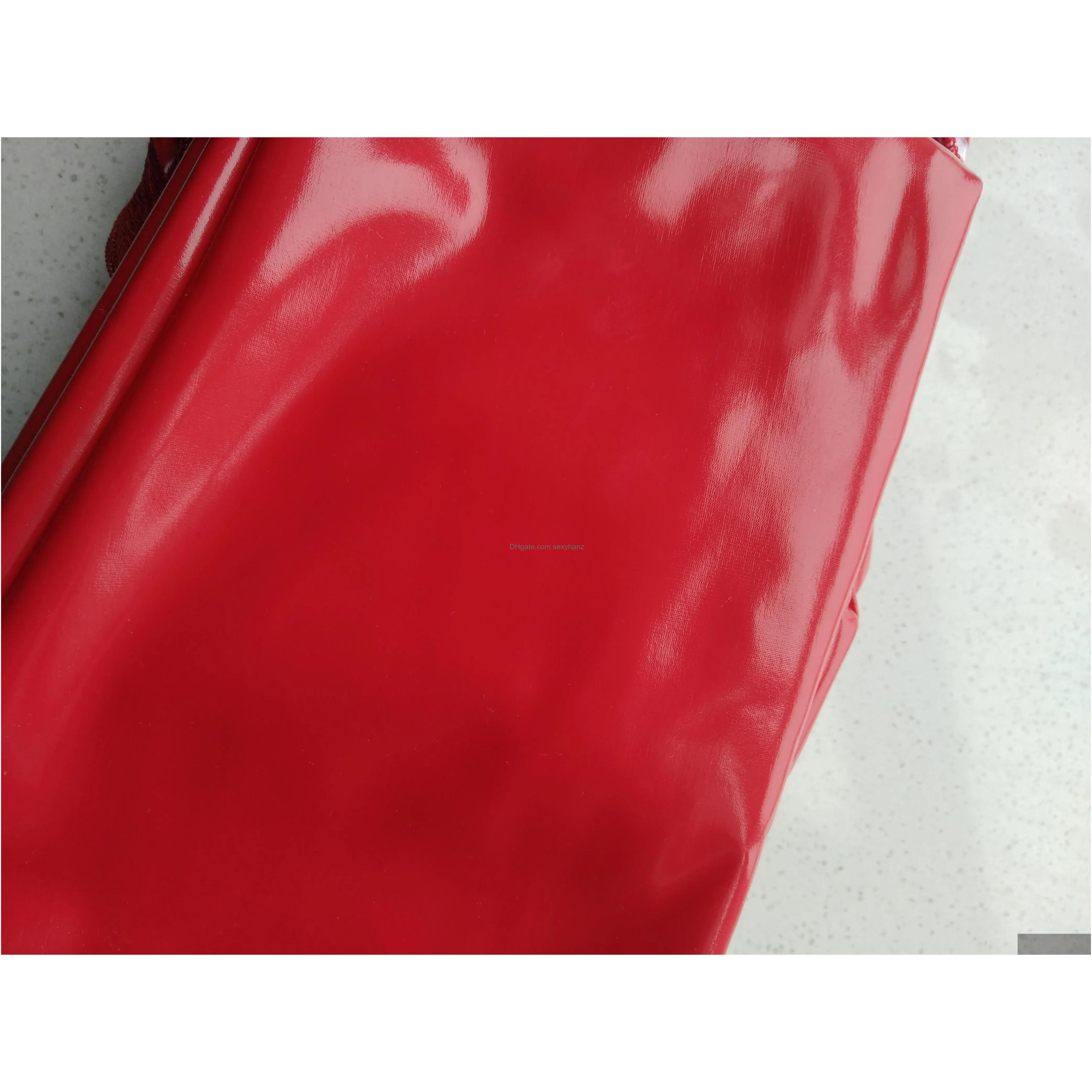 fashion catsuit costumes pvc faux leather sexy women red latex dress summer skirts party8546549