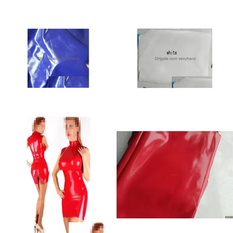 fashion catsuit costumes pvc faux leather sexy women red latex dress summer skirts party8546549