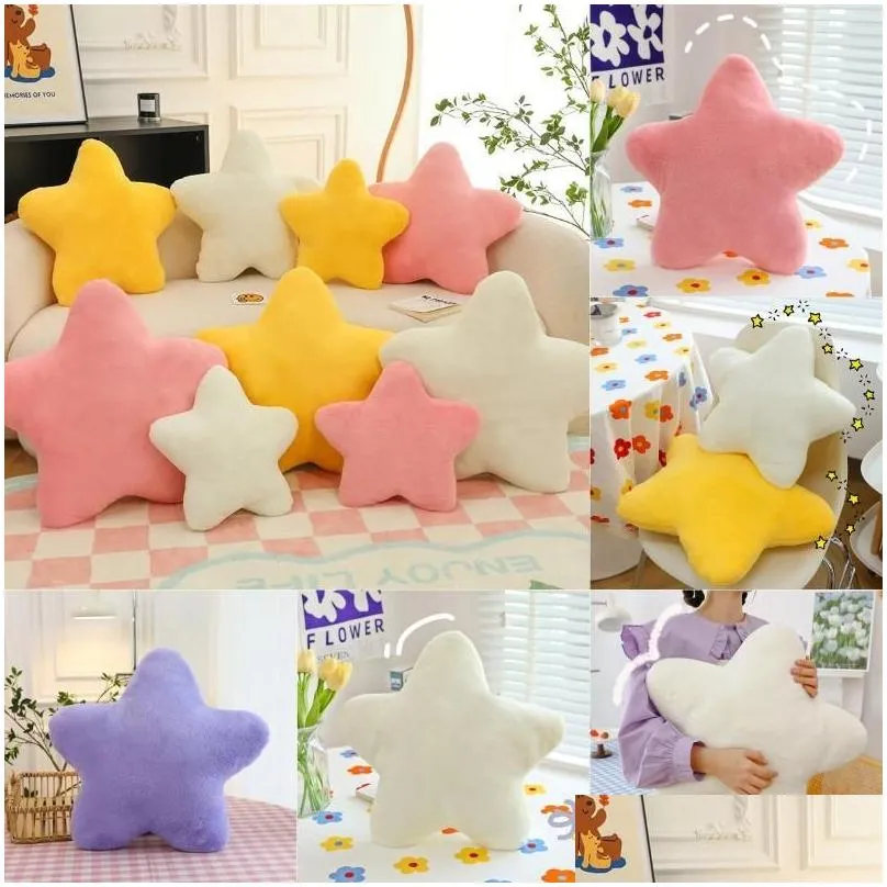 Nordic Little Star Pillow Super Soft and Cute Plush Toy Sleep Pillow Soft Girl Gift Girl Heart Cream Color