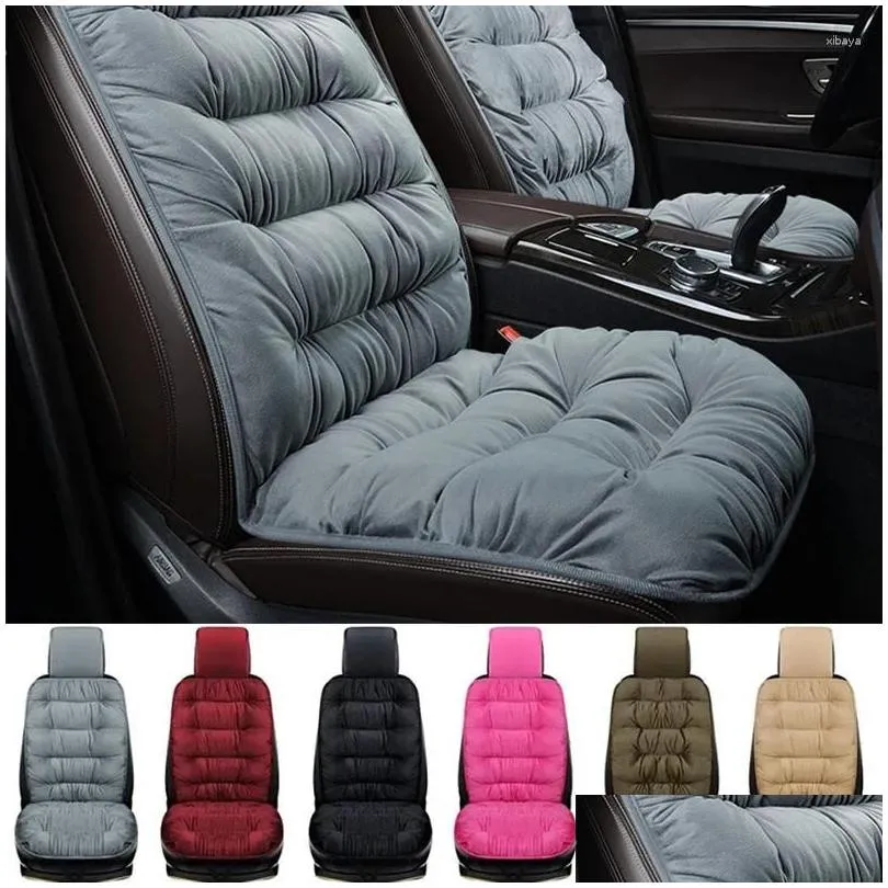 Car Seat Covers 1pcs Cushion Winter Cover Cotton Liner Soft Fleece Flocking