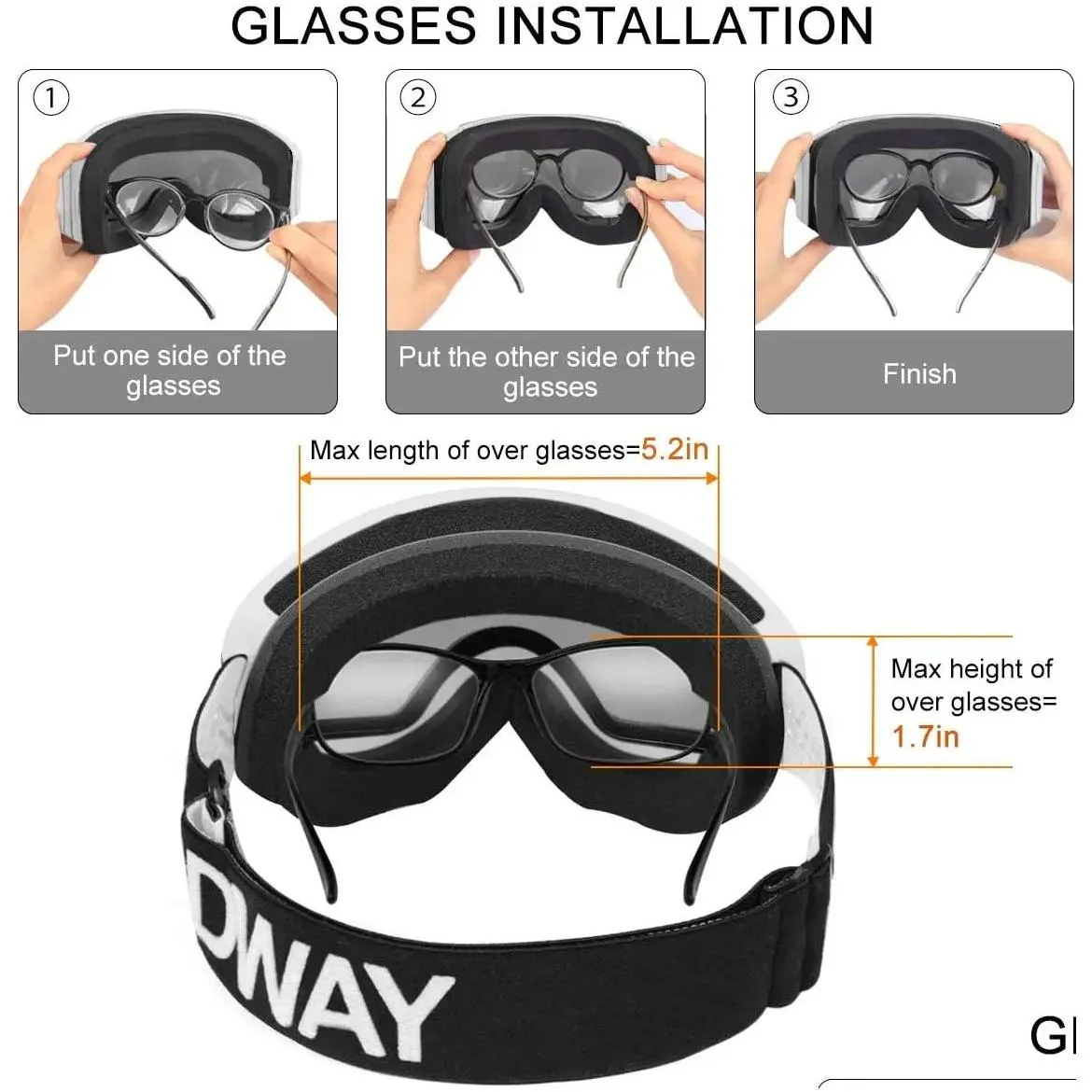 Goggles Findway Kids Ski Mask Anti UV Anti Fog Ski Goggles Ski Mask OTG Ski Goggles Compatible with Ski Snowboard Helmet Winter Sports