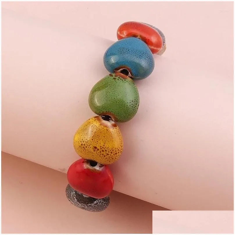 Charm Bracelets Fashion Colorful Natural Stone Handmade Beads & Bangles For Women Girls Party Birthday Jewelry Gifts