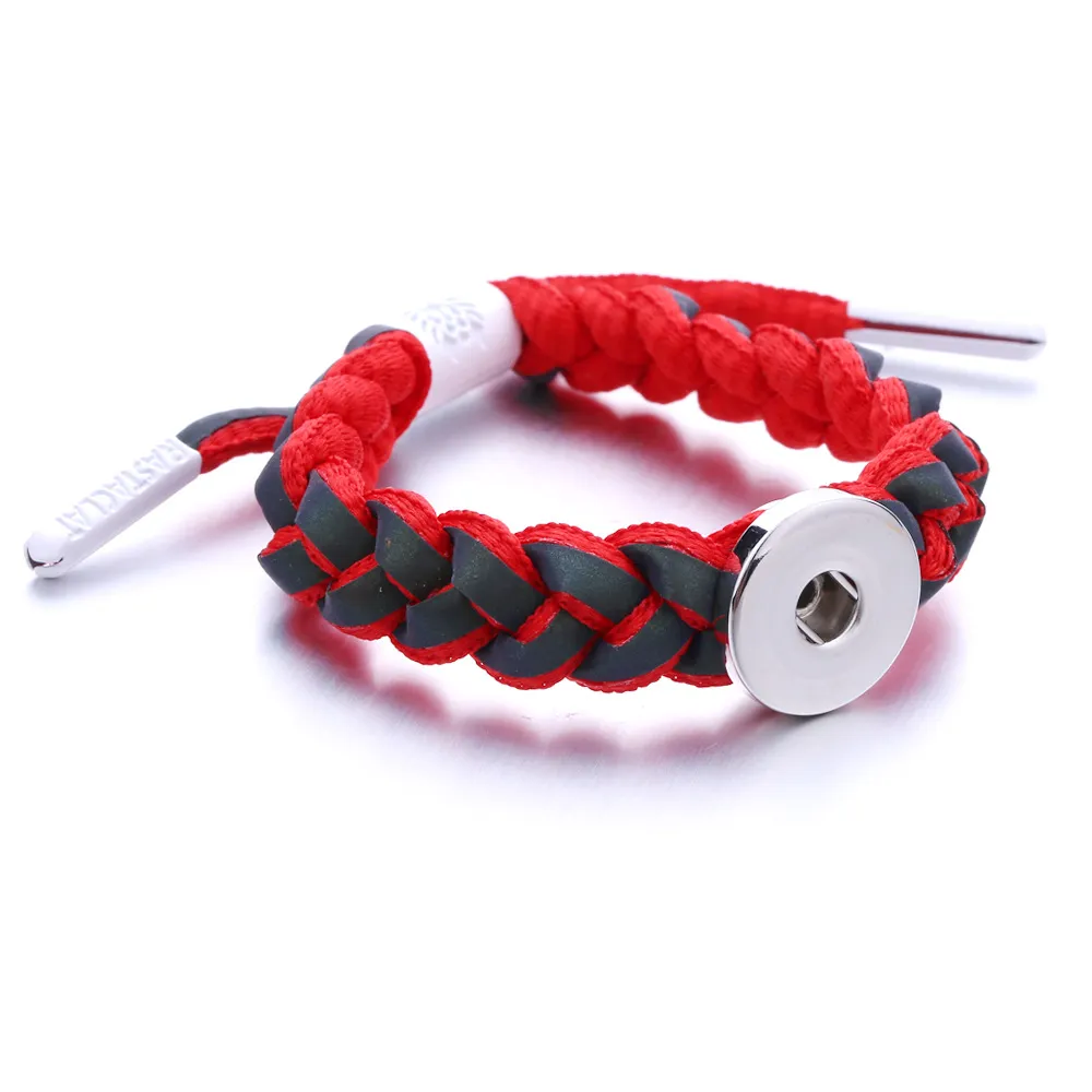 Charm Bracelets Fashion Noosa Rivca Snaps Button Pu Leather Bead Fit 18Mm Snap Buttons Folk Mti Layer Elastic Strand Beads Bracelet D Otwid